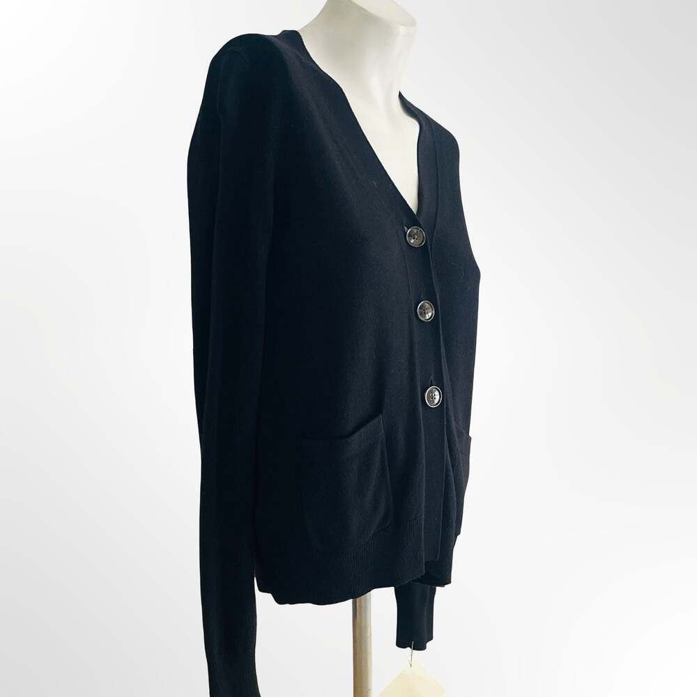 J.Crew V-neck cardigan sweater in extra-soft yarn, black - Picture 3 of 9